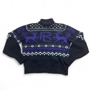 Ralph Lauren Purple Label Women’s Cashmere  Intarsia-Knit Fair Isle Sweater M